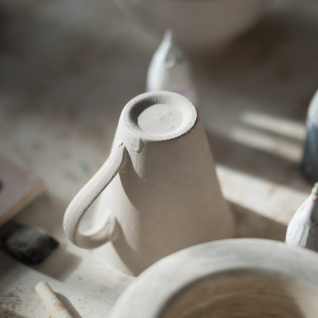 Close-up of ceramic mug
